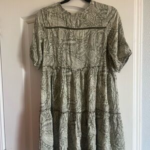 Knox Rose Olive Paisley Midi Dress